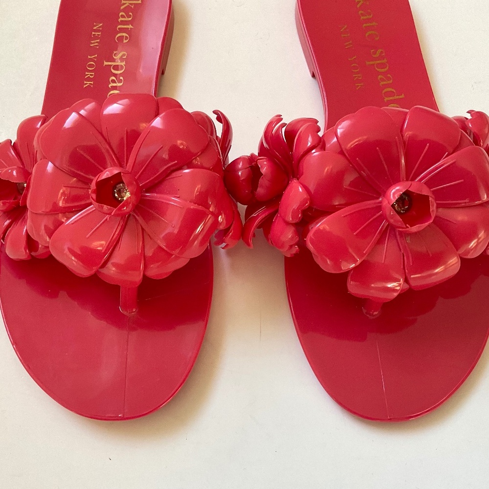 KATE SPADE Jaylee Floral Women's Jelly Sandals Size 7 NEW - Picture 3 of 9
